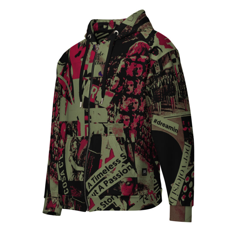 Felpa con cappuccio con zip unisex