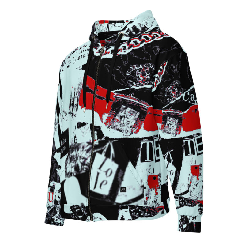 Felpa con cappuccio con zip unisex