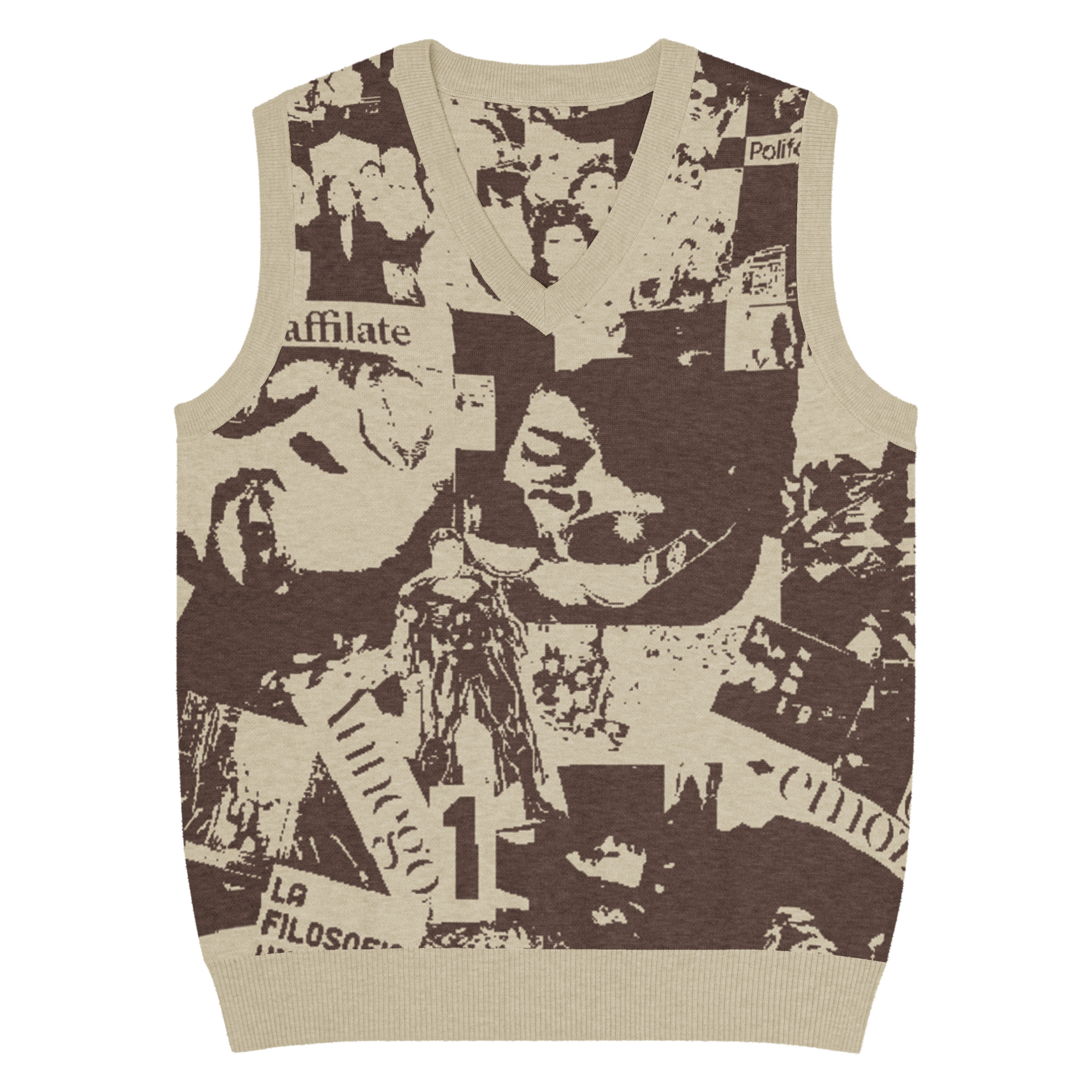 Gilet con scollo a V